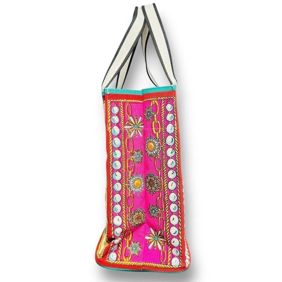 Brighton Tom Clancy Sparkle and Shine Canvas Tote Bag NWT Colorful Chic Shopper - Picture 4 of 12